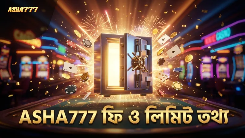 ASHA777 ডাটা চার্ট থেকে স্লটের ফি ও লিমিটের তথ্য।