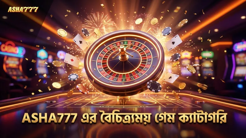 বিভিন্ন গেম ক্যাটাগরি যেমন স্লট, স্পোর্টস এবং লাইভ ক্যাসিনো উপলব্ধ